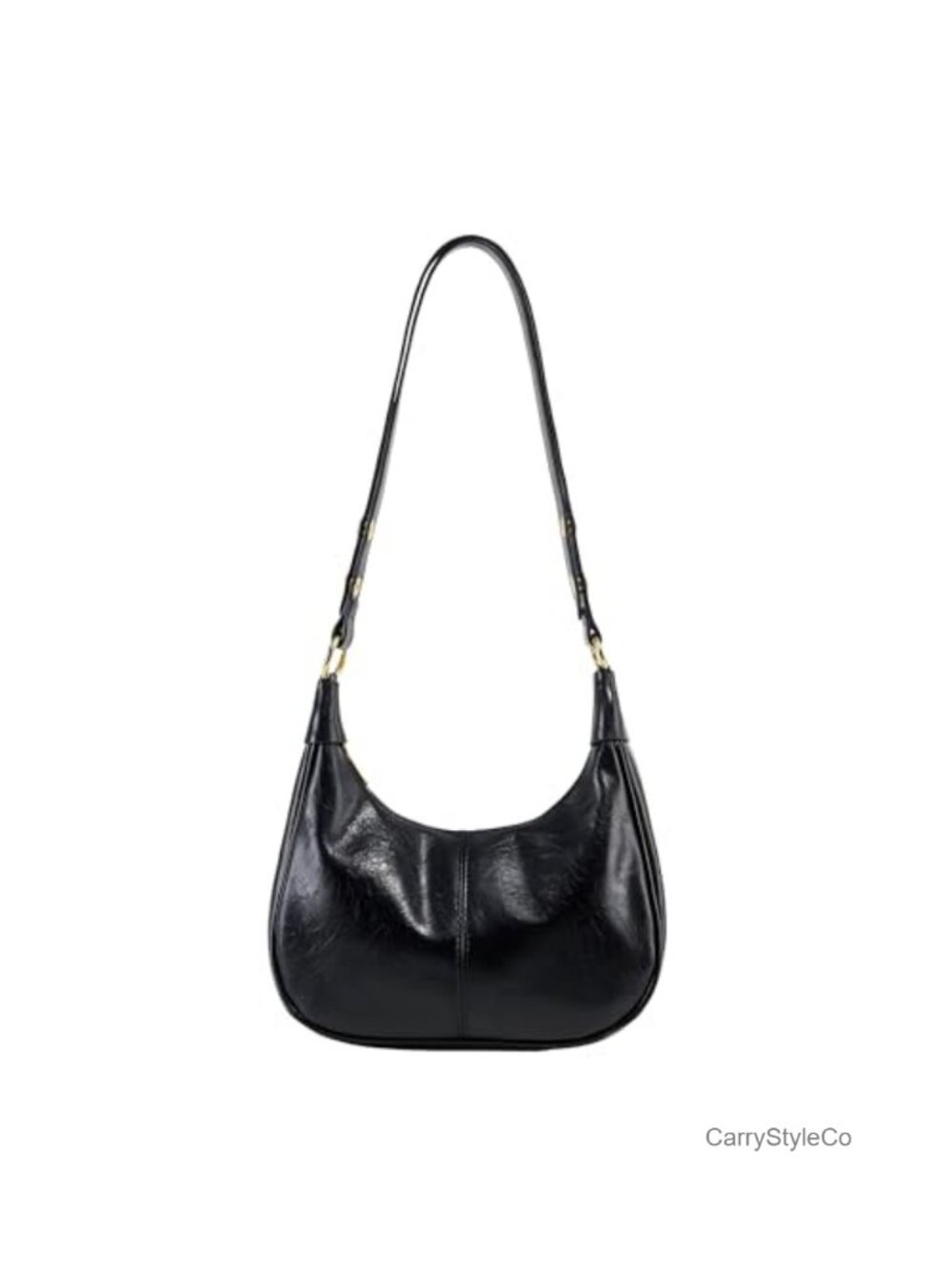 Small Faux Leather Hobo Bag Crescent Shoulder Purse Crossbody Handbag